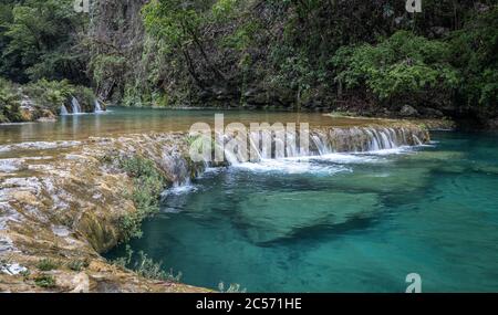 Mittelamerika, Quatemala, Nationalpark, Semuc Champey Stockfoto