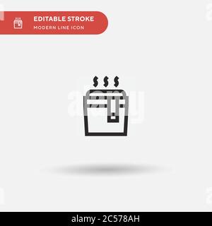 Schmutzige Kleidung einfaches Vektorsymbol. Illustration Symbol Design Vorlage für Web mobile UI Element. Perfekte Farbe modernes Piktogramm auf bearbeitbaren Strich. Schmutzige Kleidung Symbole für Ihr Geschäftsprojekt Stock Vektor