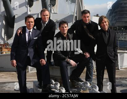 Spandau Ballet Fotocall auf HMS Belfast, London 25. März 2009 Stockfoto