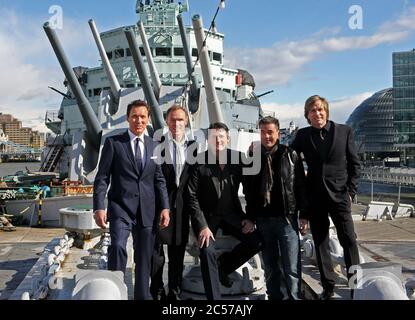 Spandau Ballet Fotocall auf HMS Belfast, London 25. März 2009 Stockfoto