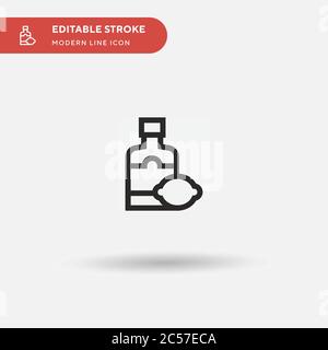 Limoncello einfaches Vektor-Symbol. Illustration Symbol Design Vorlage für Web mobile UI Element. Perfekte Farbe modernes Piktogramm auf bearbeitbaren Strich. Limoncello-Icons für Ihr Business-Projekt Stock Vektor