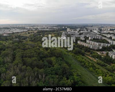 Luftaufnahme von Marzahn, Berlin Stockfoto