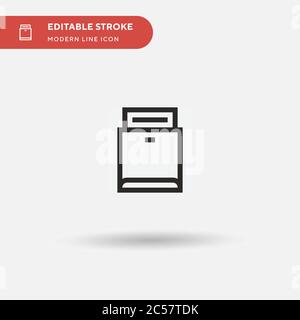 Dossier einfaches Vektorsymbol. Illustration Symbol Design Vorlage für Web mobile UI Element. Perfekte Farbe modernes Piktogramm auf bearbeitbaren Strich. Dossier-Symbole für Ihr Geschäftsprojekt Stock Vektor