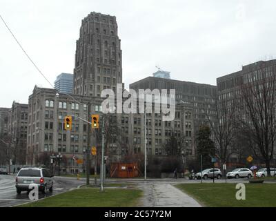 Wunderschönes Toronto, Ontario. Architektur, alte und neue Gebäude, herrliche Aussicht im Frühling. Stockfoto