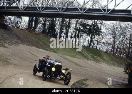 1924 Vintage Bentley Le Mans Gewinner in Brooklands 1989 Stockfoto