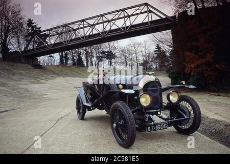 1924 Vintage Bentley Le Mans Gewinner in Brooklands 1989 Stockfoto