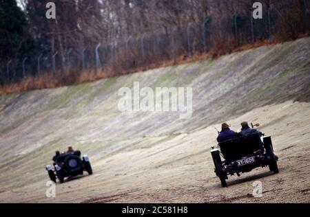 Vintage Bentley's in Brooklands im Jahr 1989 Stockfoto