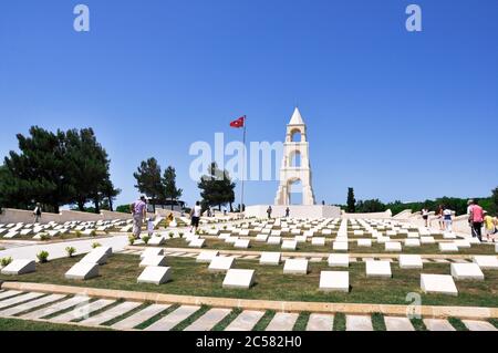 Canakkale, Türkei - 24. Juni 2011: Statue von Atatürk am Chunuk Bair Ersten Weltkrieg Denkmal, Gallipoli. Stockfoto