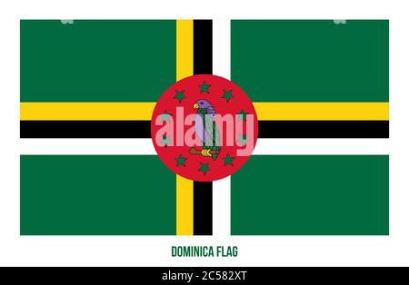 Dominica Flag Vector Illustration auf weißem Hintergrund. Dominica National Flag. Stock Vektor