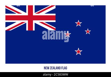 New Zealand Flag Vector Illustration on White Background. Neuseeländische Nationalflaggen. Stock Vektor