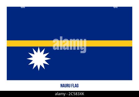 Nauru Flag Vector Illustration auf weißem Hintergrund. Nauru National Flag. Stock Vektor
