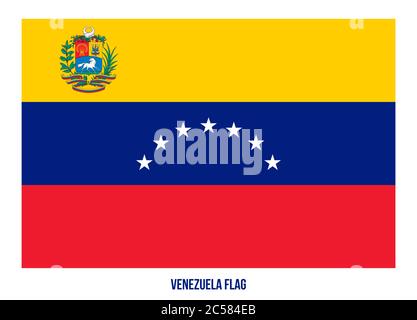 Venezuela Flag Vector Illustration auf weißem Hintergrund. Nationalflaggen Venezuelas. Stock Vektor