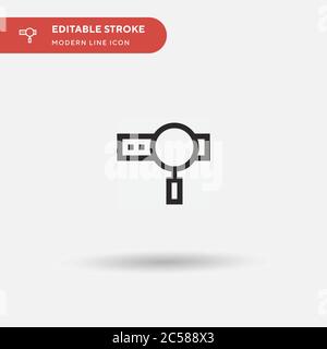 Search Engine Optimization Simple Vector Symbol. Illustration Symbol Design Vorlage für Web mobile UI Element. Perfekte Farbe modernes Piktogramm auf bearbeitbaren Strich. Symbole für die Suchmaschinenoptimierung für Ihr Geschäftsprojekt Stock Vektor