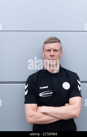 01. Juli 2020, Nordrhein-Westfalen, Gummersbach: Handball: 2. Bundesliga; PK VfL Gummersbach. Gudjon Valur Sigurdsson, neuer Trainer des VfL Gummersbach. Foto: Marius Becker/dpa Stockfoto