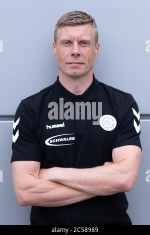 01. Juli 2020, Nordrhein-Westfalen, Gummersbach: Handball: 2. Bundesliga; PK VfL Gummersbach. Gudjon Valur Sigurdsson, neuer Trainer des VfL Gummersbach. Foto: Marius Becker/dpa Stockfoto