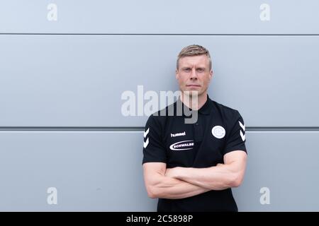 01. Juli 2020, Nordrhein-Westfalen, Gummersbach: Handball: 2. Bundesliga; PK VfL Gummersbach. Gudjon Valur Sigurdsson, neuer Trainer des VfL Gummersbach. Foto: Marius Becker/dpa Stockfoto