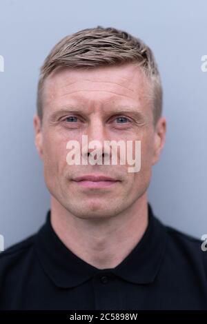 01. Juli 2020, Nordrhein-Westfalen, Gummersbach: Handball: 2. Bundesliga; PK VfL Gummersbach. Gudjon Valur Sigurdsson, neuer Trainer des VfL Gummersbach. Foto: Marius Becker/dpa Stockfoto