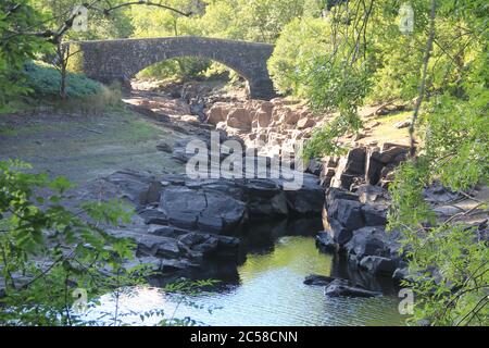 Die Elan Valley Stauseen in Wales, Vereinigtes Königreich Stockfoto