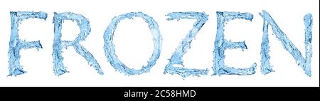 alphabet aus gefrorenem Wasser - der Buchstabe N Stockfoto