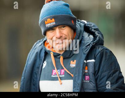 Edinburgh Rugby-Training für sichere Distanzen im BT Murrayfield Stadium, Edinburgh, Schottland, Großbritannien. Juli 2020. Edinburgh Cheftrainer Richard Cockerill im BTMurrayfield. Quelle: Ian Rutherford/Alamy Live News. Stockfoto