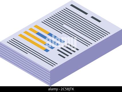Business Training Papierpaket Symbol, isometrischer Stil Stock Vektor