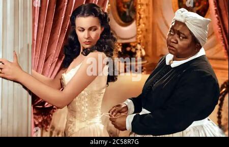 GEGANGEN mit dem WIND 1939 MGM Film mit Vivien Leigh auf der linken Seite und Hattie McDaniel Stockfoto