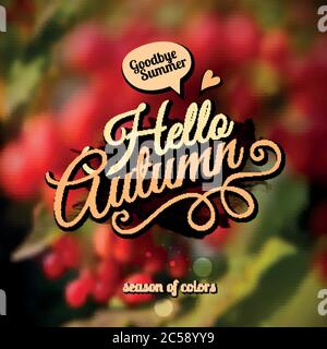 Kreative grafische Botschaft für Ihr Herbstdesign Stock Vektor