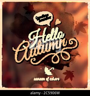 Kreative grafische Botschaft für Ihr Herbstdesign Stock Vektor