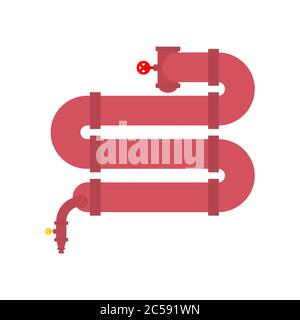 Metalldarm. Roboter-internes Organ. Cyborg Orgeln. Roboter gut Stock Vektor