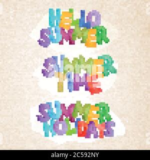 Sommer Vektor Aquarellschrift. Abstrakte handgezeichnete Illustration Stock Vektor