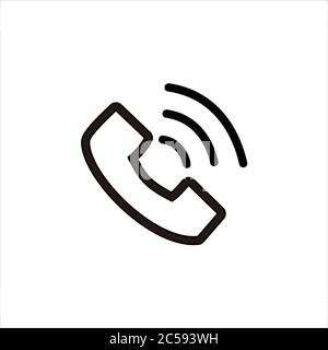 Telefon-Symbol isoliert auf weißem Hintergrund aus px-Benutzeroberfläche Sammlung. Telefon-Symbol trendige und moderne Telefon-Symbol für Logo, Web, App. Stock Vektor