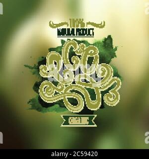 Vektor unscharfer Hintergrund. Eco-Schriftzug. Stock Vektor