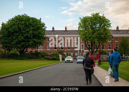 Rathaus in Belfast beleuchtet während der Nacht Stockfoto