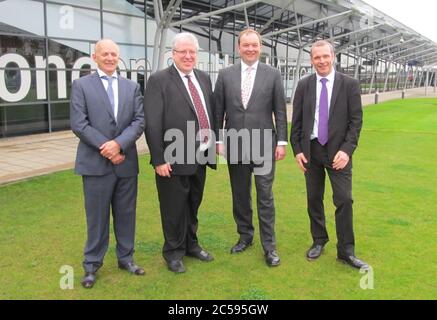 Eröffnung des neuen Terminals am Flughafen London Southend im April 2014 Stockfoto