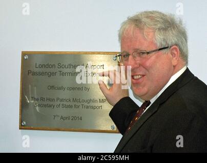 Eröffnung des neuen Terminals am Flughafen London Southend im April 2014 Stockfoto