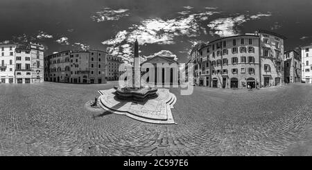 360 Grad Panorama Ansicht von Lockdown Rom Italien