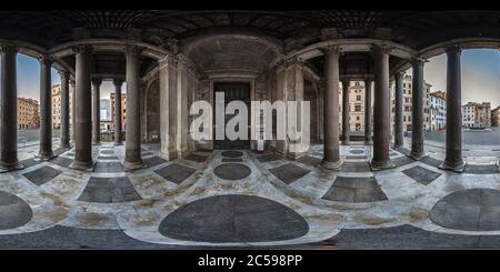 360 Grad Panorama Ansicht von Lockdown Rom Italien