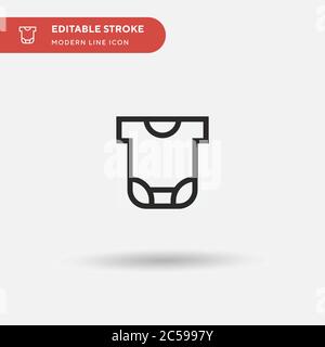 Einfaches Vektor-Symbol für Babykörper. Illustration Symbol Design Vorlage für Web mobile UI Element. Perfekte Farbe modernes Piktogramm auf bearbeitbaren Strich. Babybody-Symbole für Ihr Geschäftsprojekt Stock Vektor