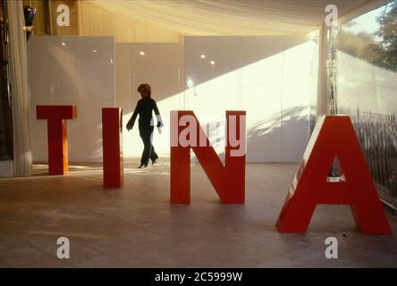 Tina Turner auf der Twent Four Seven Album und Tour Pressekonferenz in Paris 27. Oktober 1999 Stockfoto