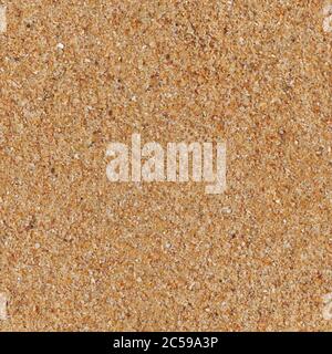 Gelber Sandhintergrund. Nahtlose Textur Stockfoto