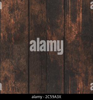 Alte dunkle Holzplanken Hintergrund. Nahtlose Textur Stockfoto