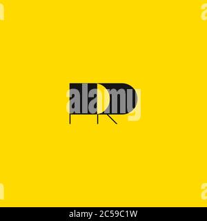 PR-Symbol, PR-Logo, kreativer Charakter der Buchstaben. Vektorgrafik Stock Vektor