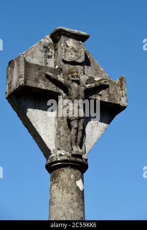 Frankreich, Haute Saone, Saint Germain, Kreuzung, Mission Cross Stockfoto