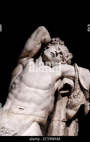 Detail des schlafenden Satyr 'Barberini Faun', von Antonio Canova Stockfoto