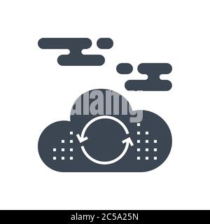 Cloud Computing Vector Glyph-Symbol Stock Vektor