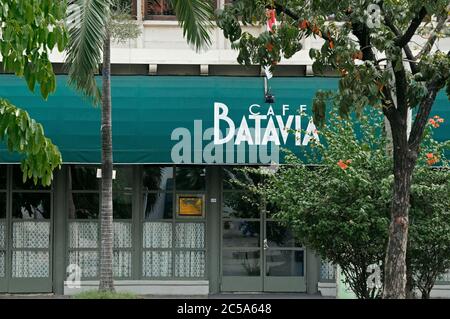 jakarta, dki jakarta / indonesien - 19. Mai 2010: Die Vorderseite des legendären Cafés batavia auf taman fatahillah in kota Stockfoto