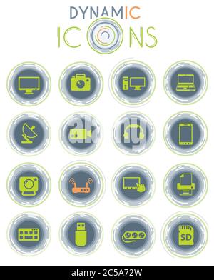 Geräte Icon Set Stock Vektor