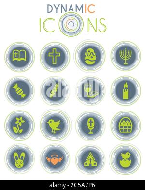 dynamische Ostersymbole Stock Vektor