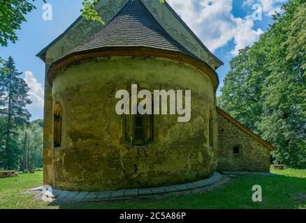 Świerzawa romanische Kirche des Heiligen Johannes und der Heiligen Katharina wurde zum Museum Niederschlesien Polen Schonau Niederschlesien Stockfoto