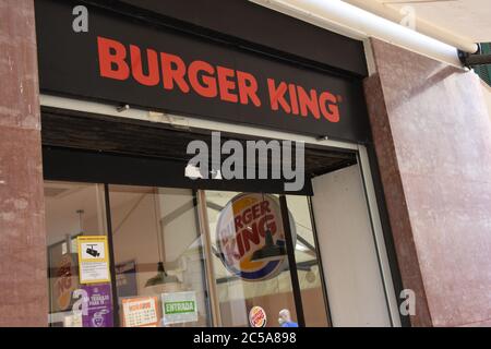 Burger King Restaurant in Malaga Spanien Stockfoto